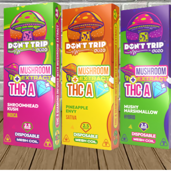 Dozo Don’t Trip Mushroom Extract + THCa Disposable 2.5g - Image 2