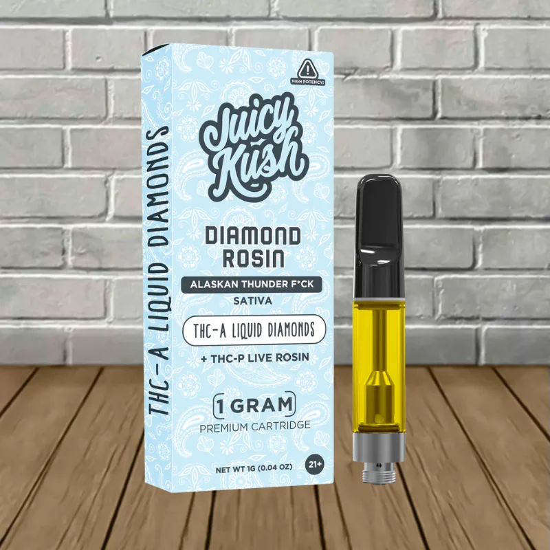 Juicy Kush Diamond Rosin THCa + THCp 1g Vape Cart - Image 2