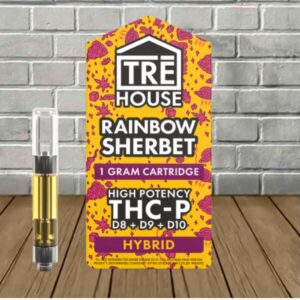 TRE House THCP | D8 | D9 | D10 Vape Cartridge 1g — Rainbow Sherbert