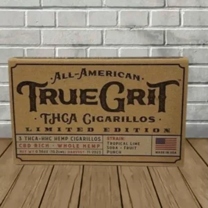 True Grit Premium THCa + HHC Hemp Cigarillos 3ct